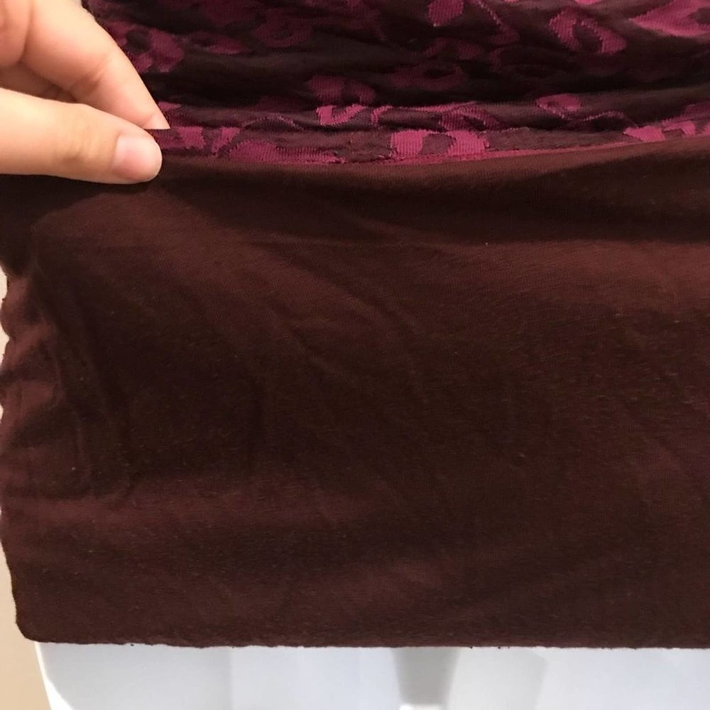 Free People Bodycon Mini Dress Cutout Maroon XS - Picture 14 of 16